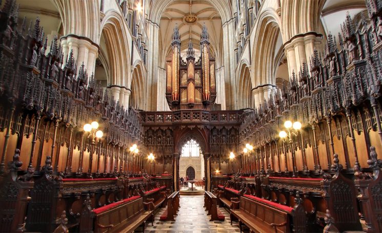 Looking east down the Quire of the Minster.